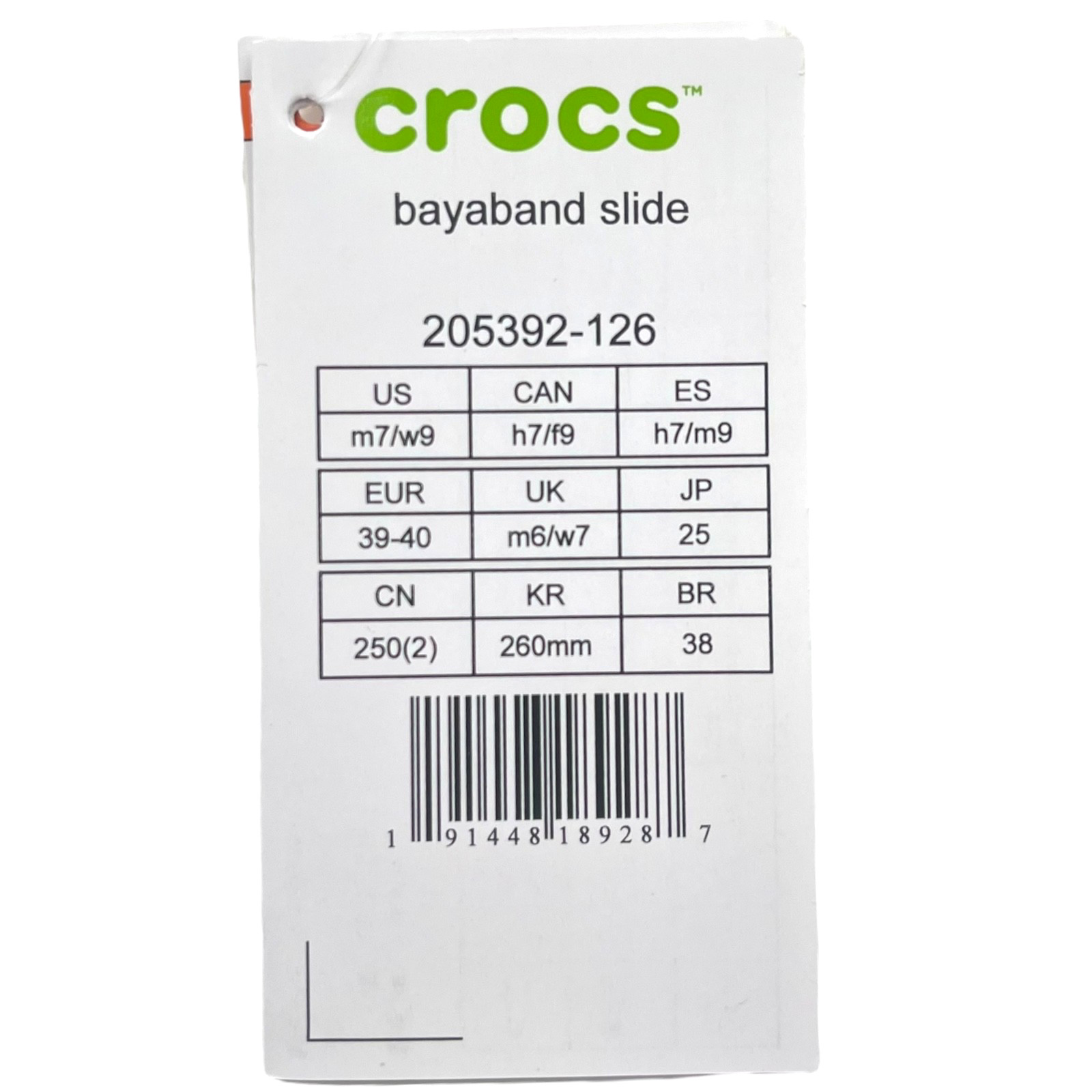 Crocs Bayaband Womens Slide Sandal Size 9 White Navy Water Friendly Lightweight