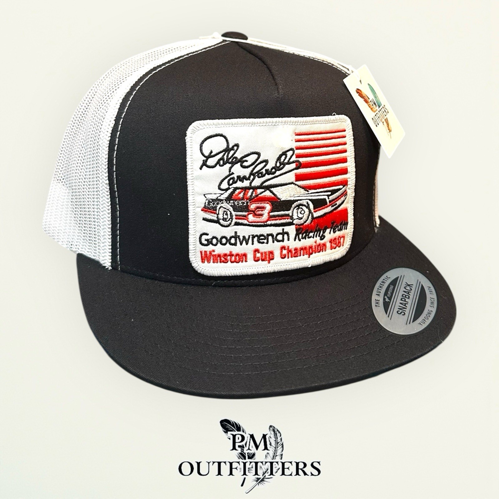 Dale Earnhardt Goodwrench 1987 Winston Cup Champion Hat | YP Classic Black White