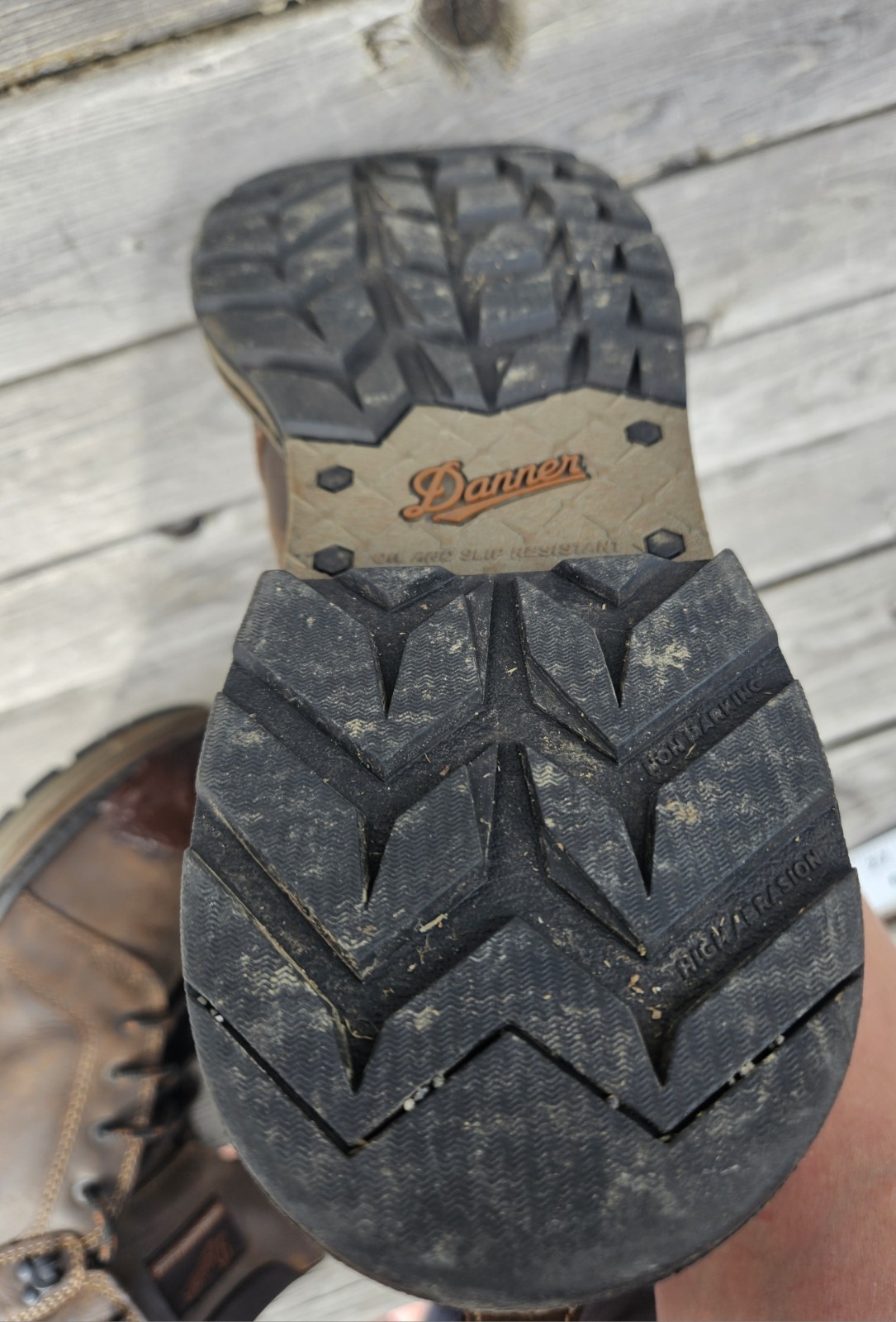 Danner steel yard 6″ ST boot 6 Mens 10.5 D Brown Tuff Toe Cover Lace Up 12531