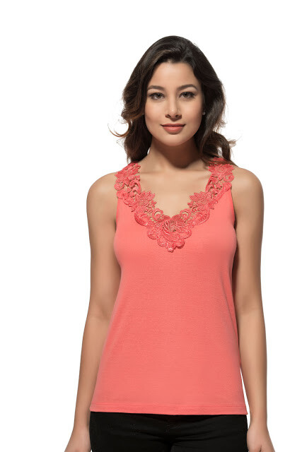 Wome’s Tank Top Camisole with Lovely Lace Trim Style Soft Sexy Sport Yoga