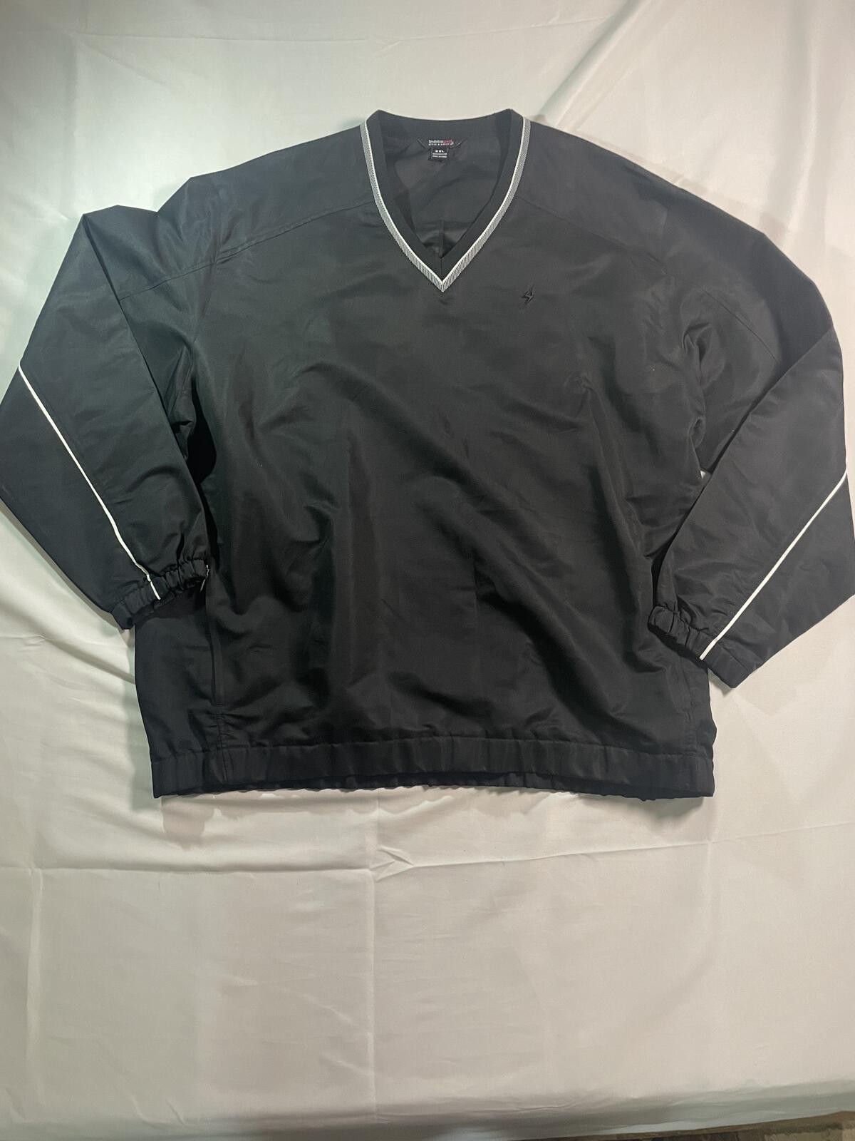 Steve & Barry’s Bubba Golf V-Neck Windshirt Pullover Jacket Black XXL