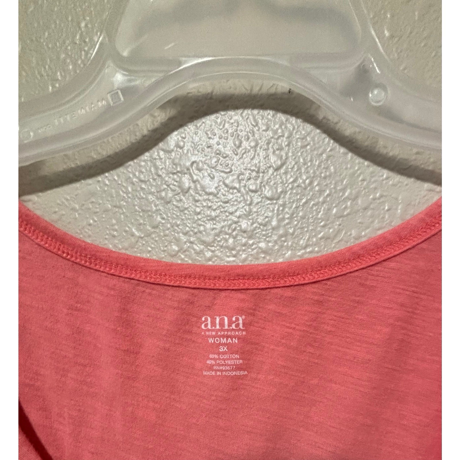 Women’s a.n.a ANA Boat Neck T-shirt Shirt Blouse with Pocket, size 3X