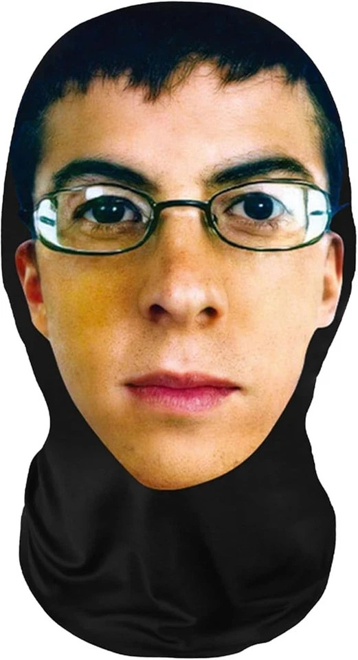3D Mr Bean Face Mask Realistic Printed Stretch Mesh Costume Fancy Dress Unisex