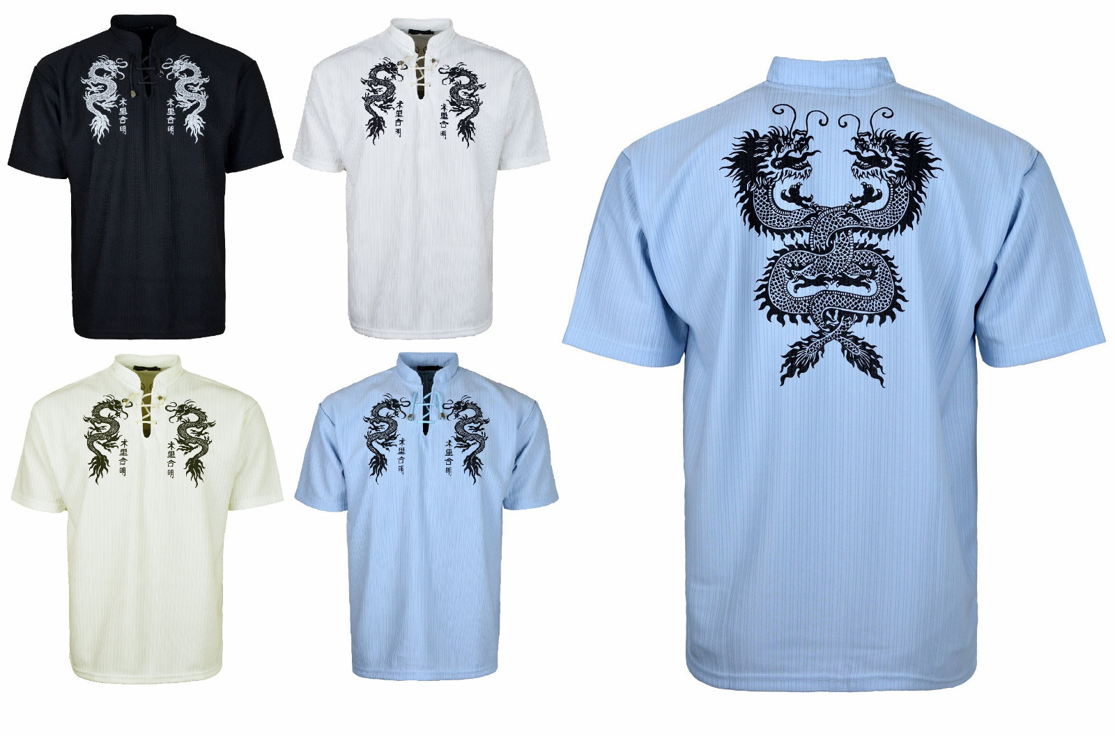 Mens Dragon Printed Tshirt Front And Back Prints Short Sleeves S/M,L/XL,XXL,XXXL