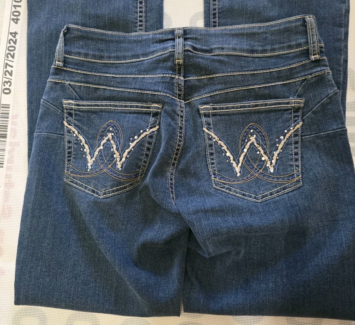 Wrangler Ultimate Riding Jeans Womens 5/6×30 Dark Wash Bootcut Denim 10MWZBR