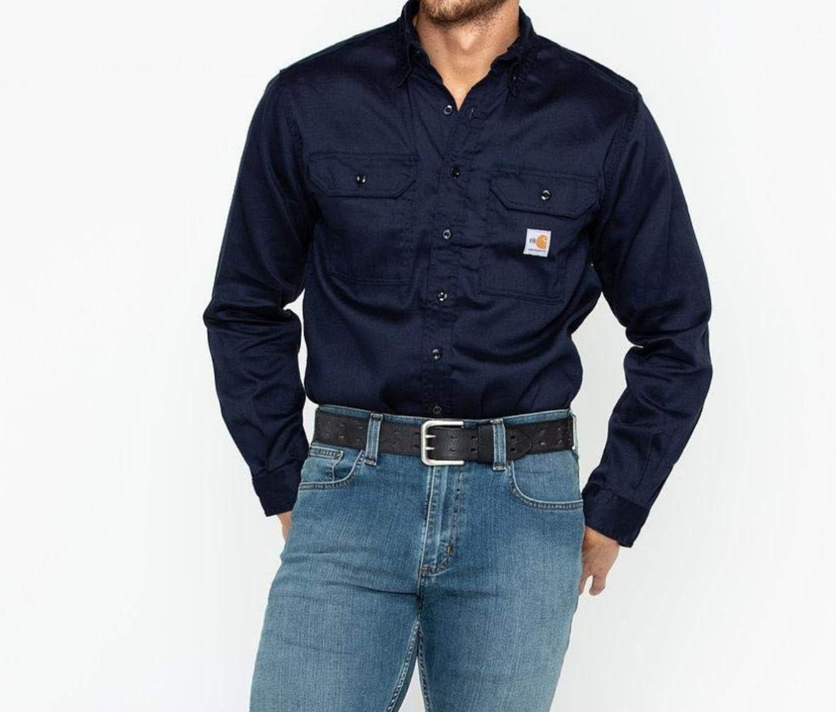 Carhartt Long Sleeve FR Fire Resistant Shirt blue