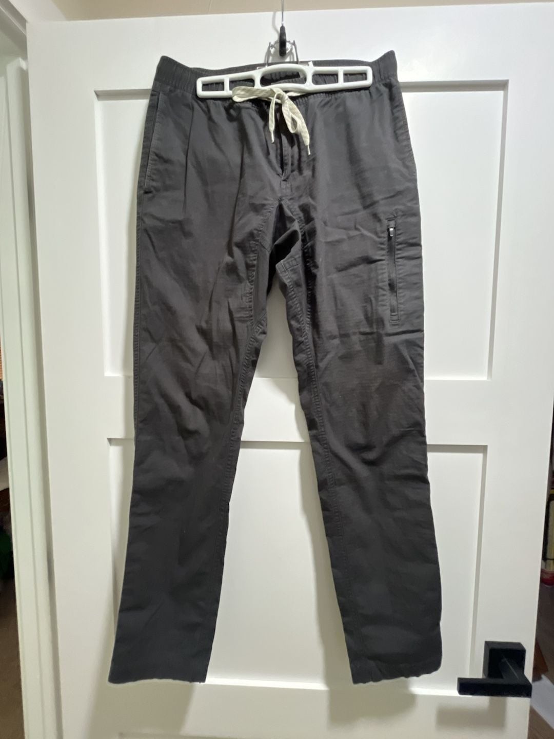 Vuori Ripstop Pant Charcoal Gray Drawstring Hiking Pants