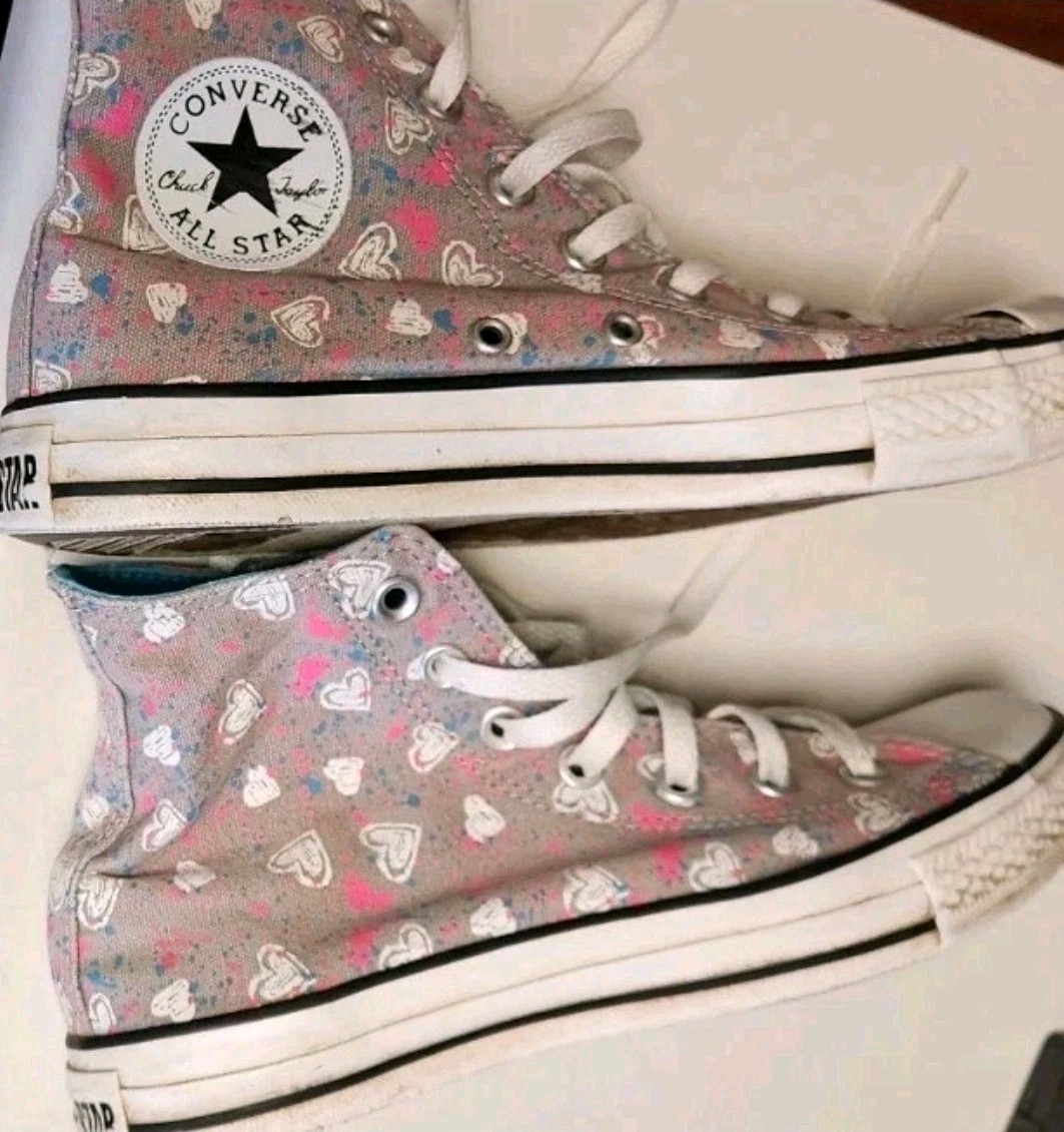 Converse Chuck Taylor All Star High Top Shoes W 8 M 6 Tie Dye Hearts AOP 112464F
