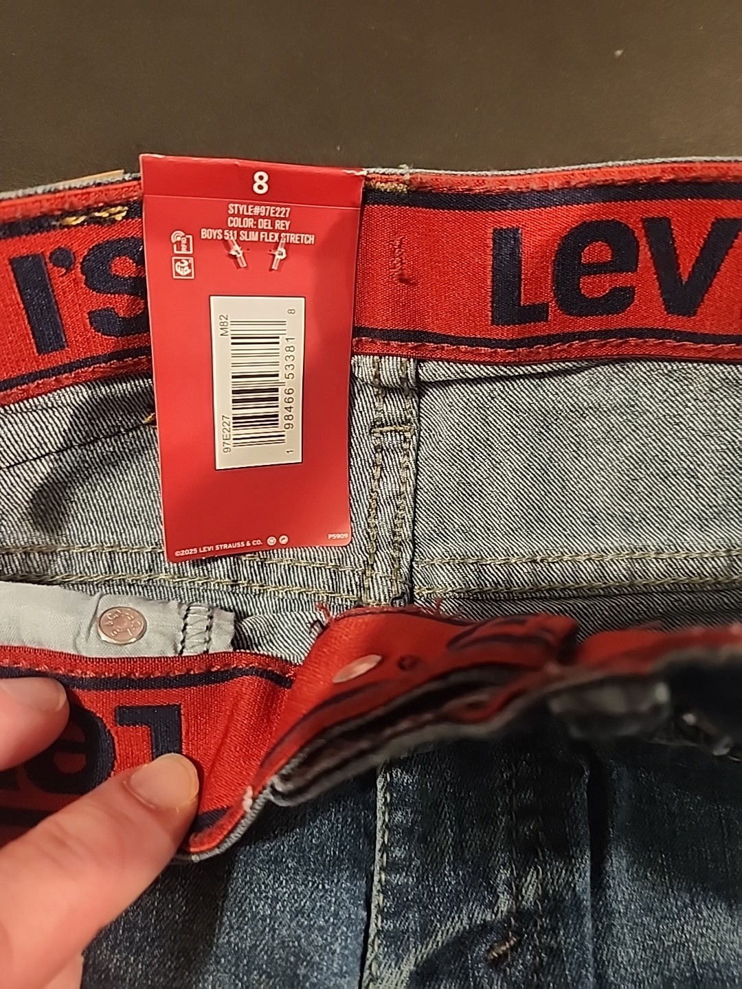 Levi’s Boys 511 Slim Fit Zip Fly & Button Closure Denim Jeans
