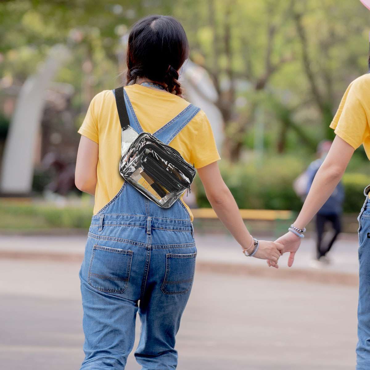 Unisex Clear Fanny Pack Waist Pouch Belt Bag Outdoor Sports Stadium Security Bag