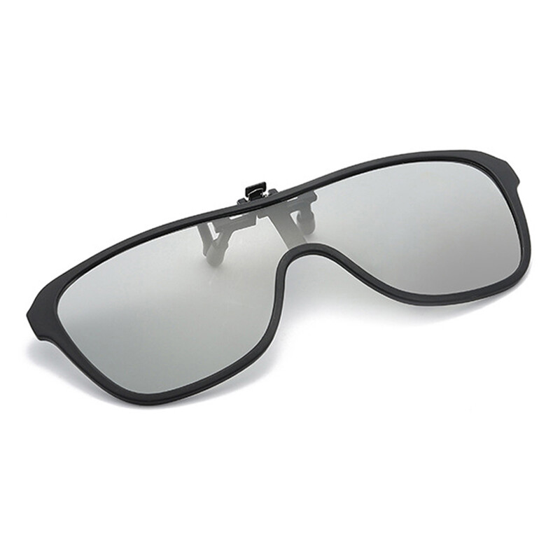 Polarized Clip On Sunglasses One Piece Over Prescription Glasses UV Protection