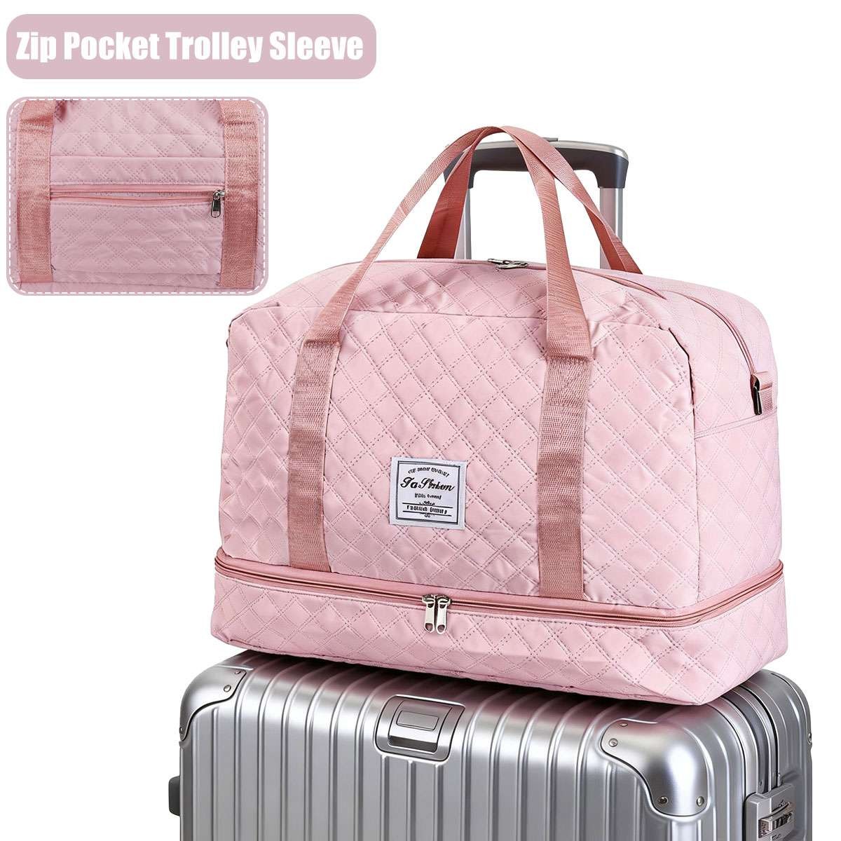 Travel Tote Bag for Women, Weekender Carry-on Tote, Large Duffel Bag Gym Bag US