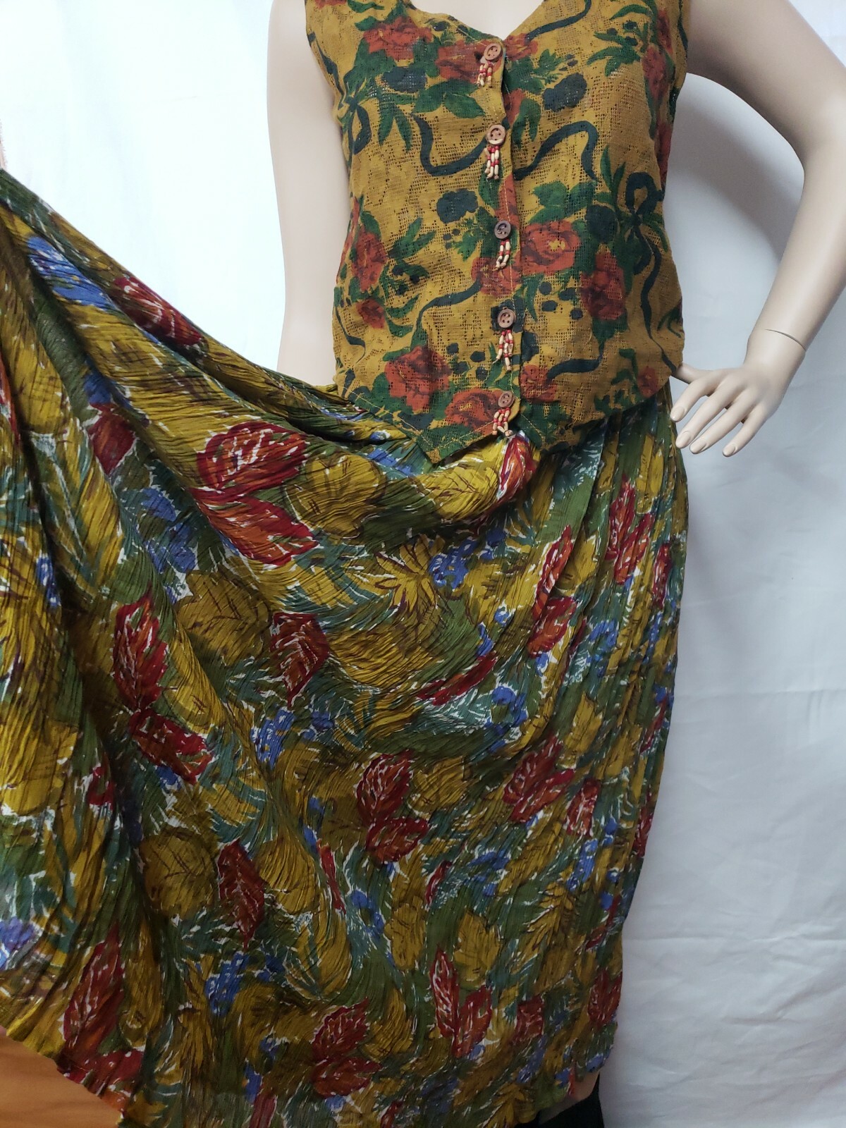 Regardel Carol XXX VINTAGE SIZE M Floral Modest Secretary Women’s Midi Dress # C