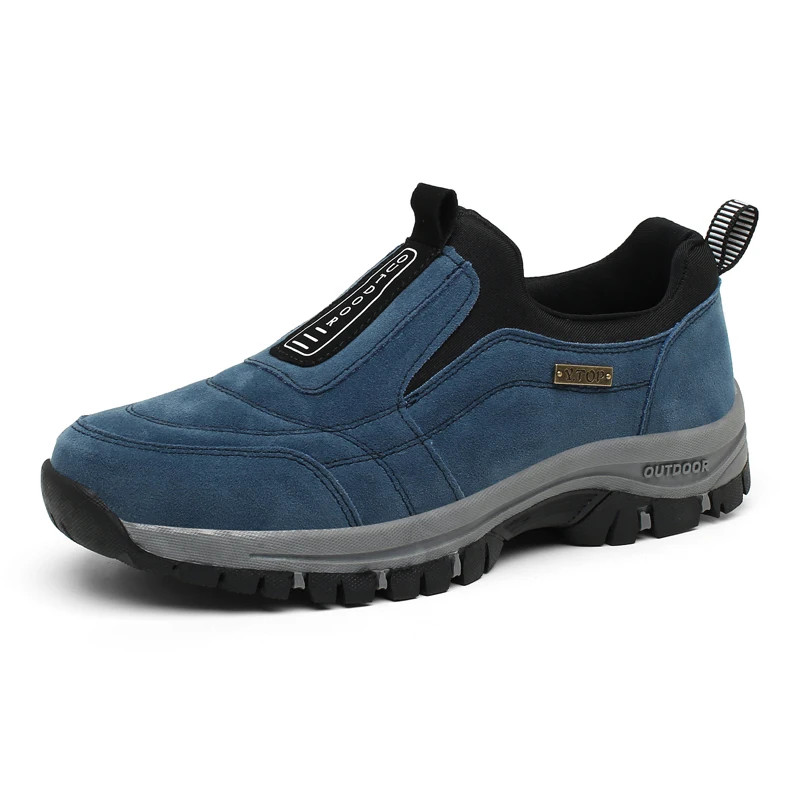 Men’s Slip-On Walking SneakersHiking Orthopedic Slip-On Wide Trail Shoes