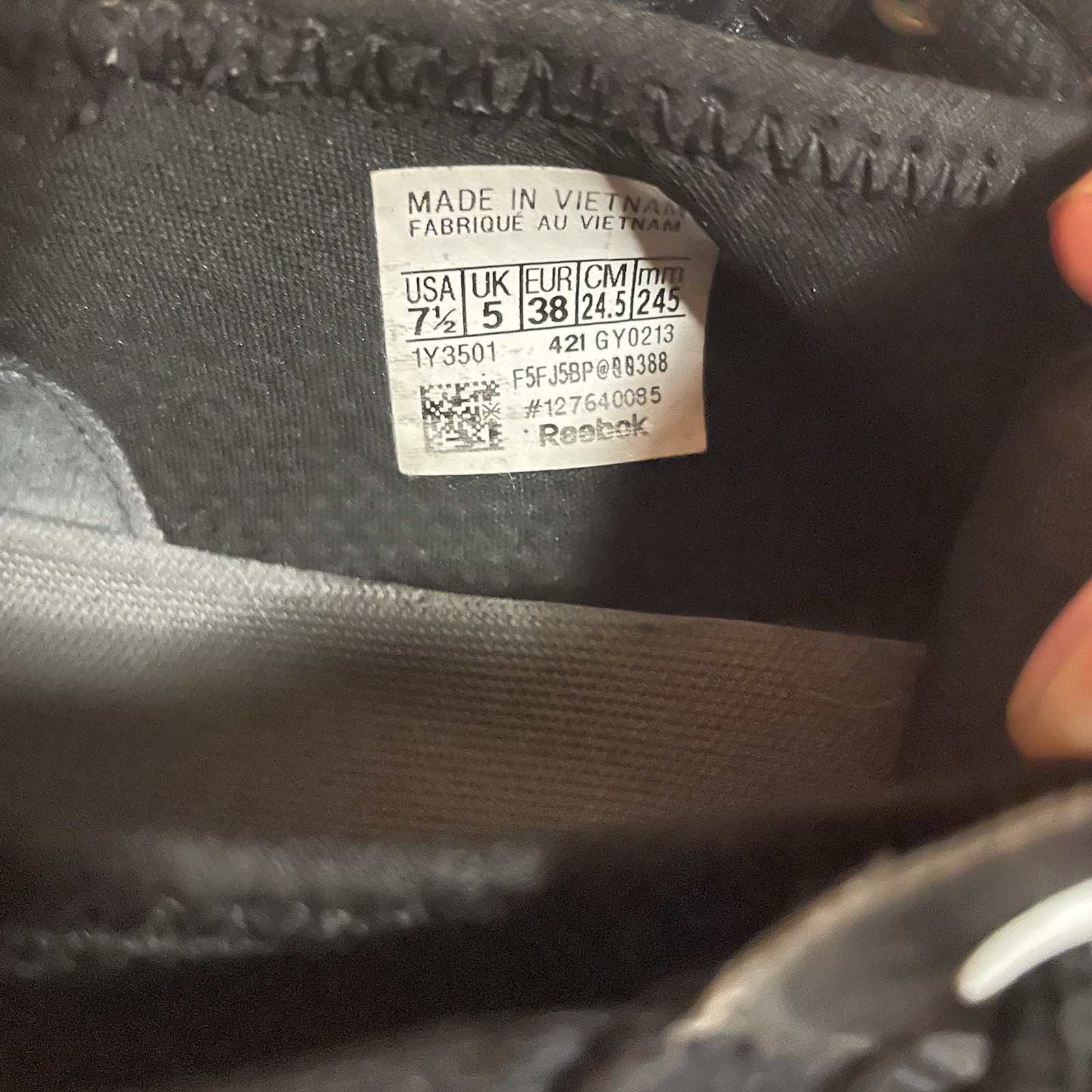 Reebok Athletic Women’s Black/White Slip Tongue Bootie Style LY3501