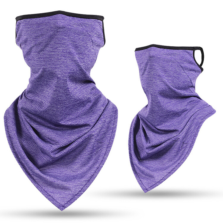Neck Gaiter Triangle Face Mask with Loops Ear Bandana Cover Scarf for Men Women