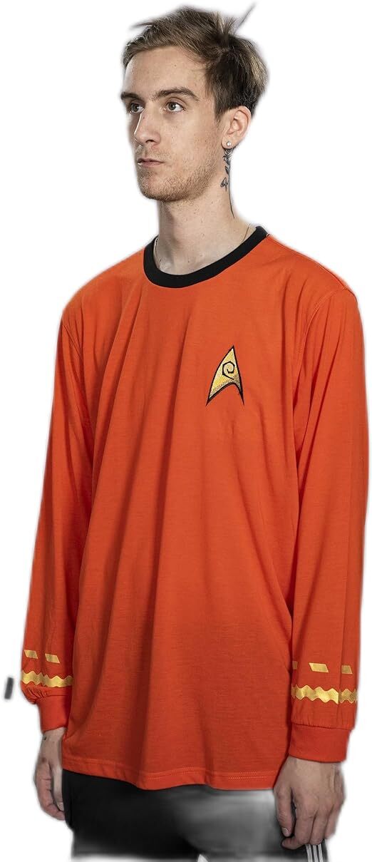 Unisex Star Trek Mr. Scott Engineer Red Replica Halloween Cosplay Costume Shirt