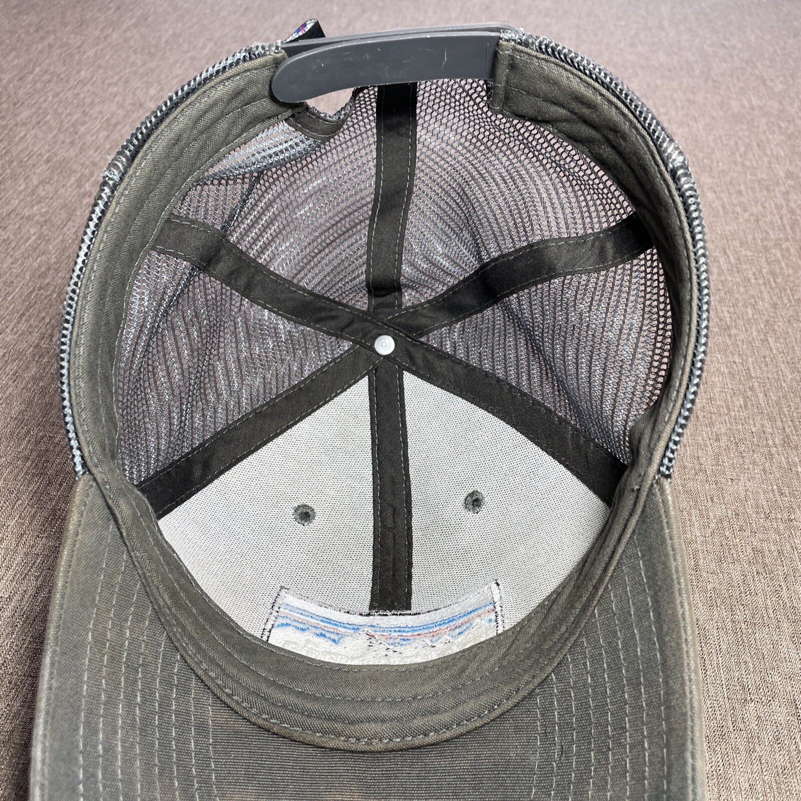 Patagonia Trucker Hat Mens Adjustable Gray Cap P-6 Logo Lo Pro Mesh Snapback