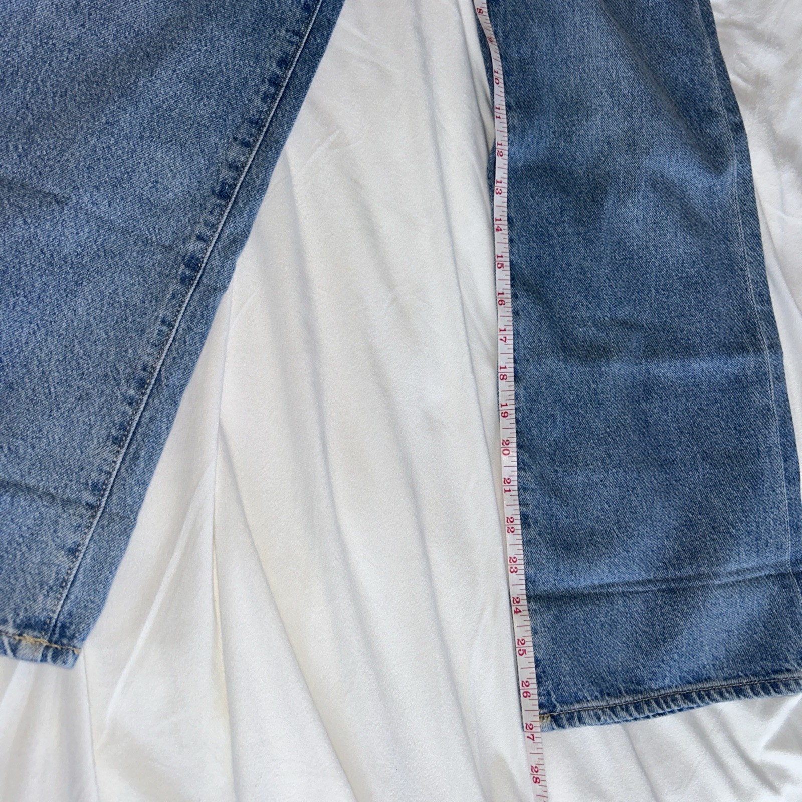 Old Navy Girls Size 12 High Rise Baggy Wide Leg Denim Blue Jeans-Excellent