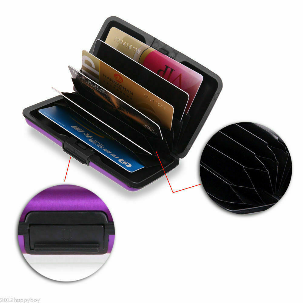 Aluminum Metal Wallet Business ID Credit Card Case Holder Anti RFID Blocking US