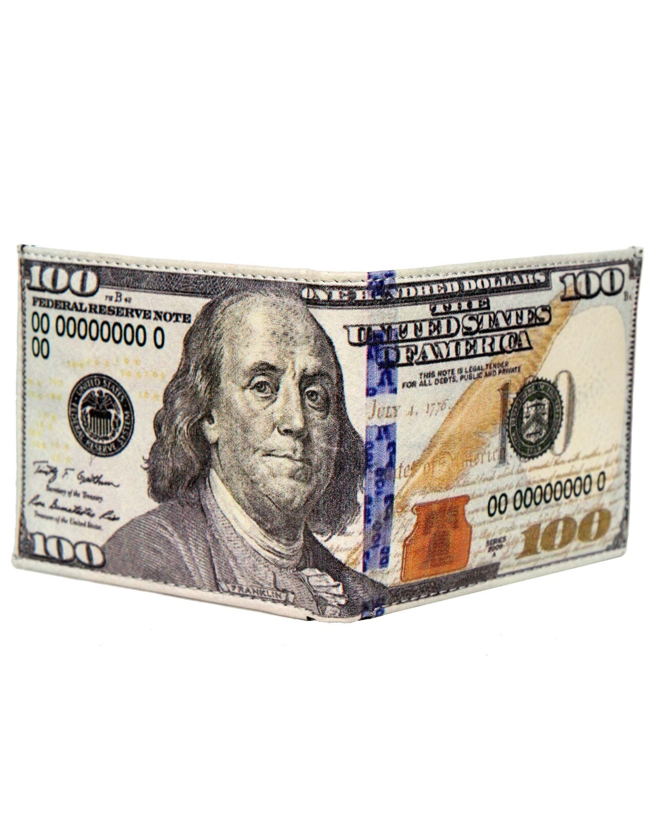 Men’s $100 Dollar Bill Wallet Novelty Fun Accessories Gift Box Included