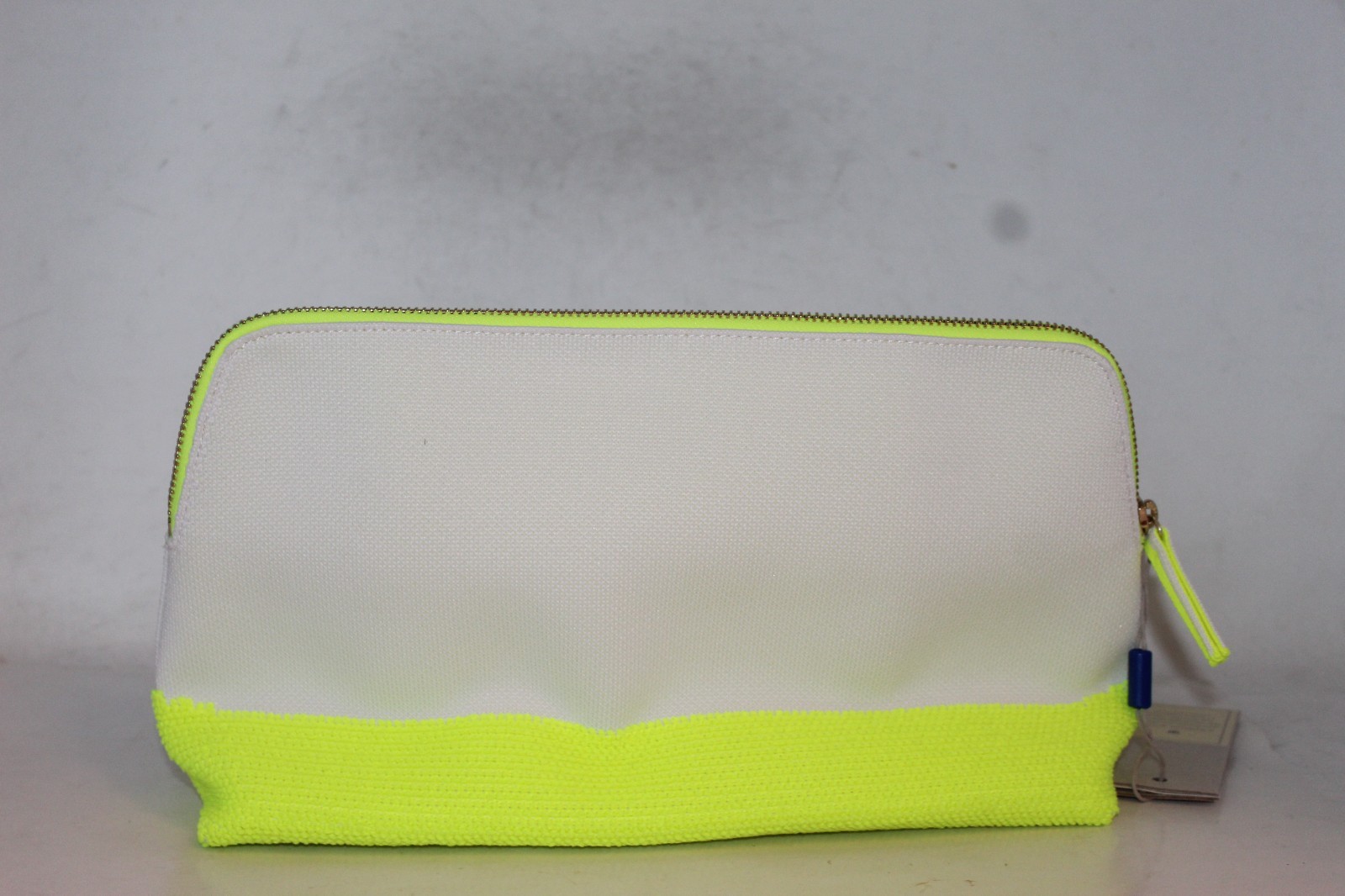 ROTHY’S Women’s Travel Pouch Set White/Neon Yellow Recycled Bag Size Large