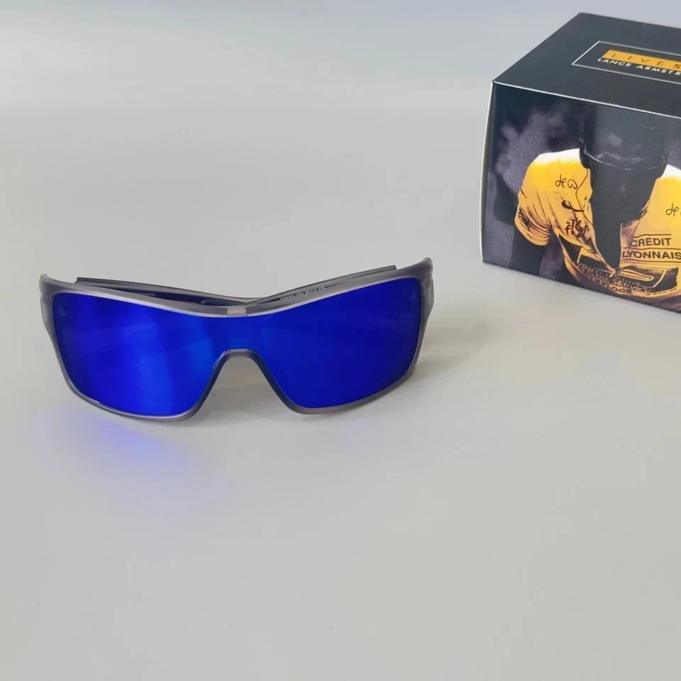 Oakley Turbine Rotor OO9307 Transparent Grey Frame Blue Mirror Lens Sunglasses