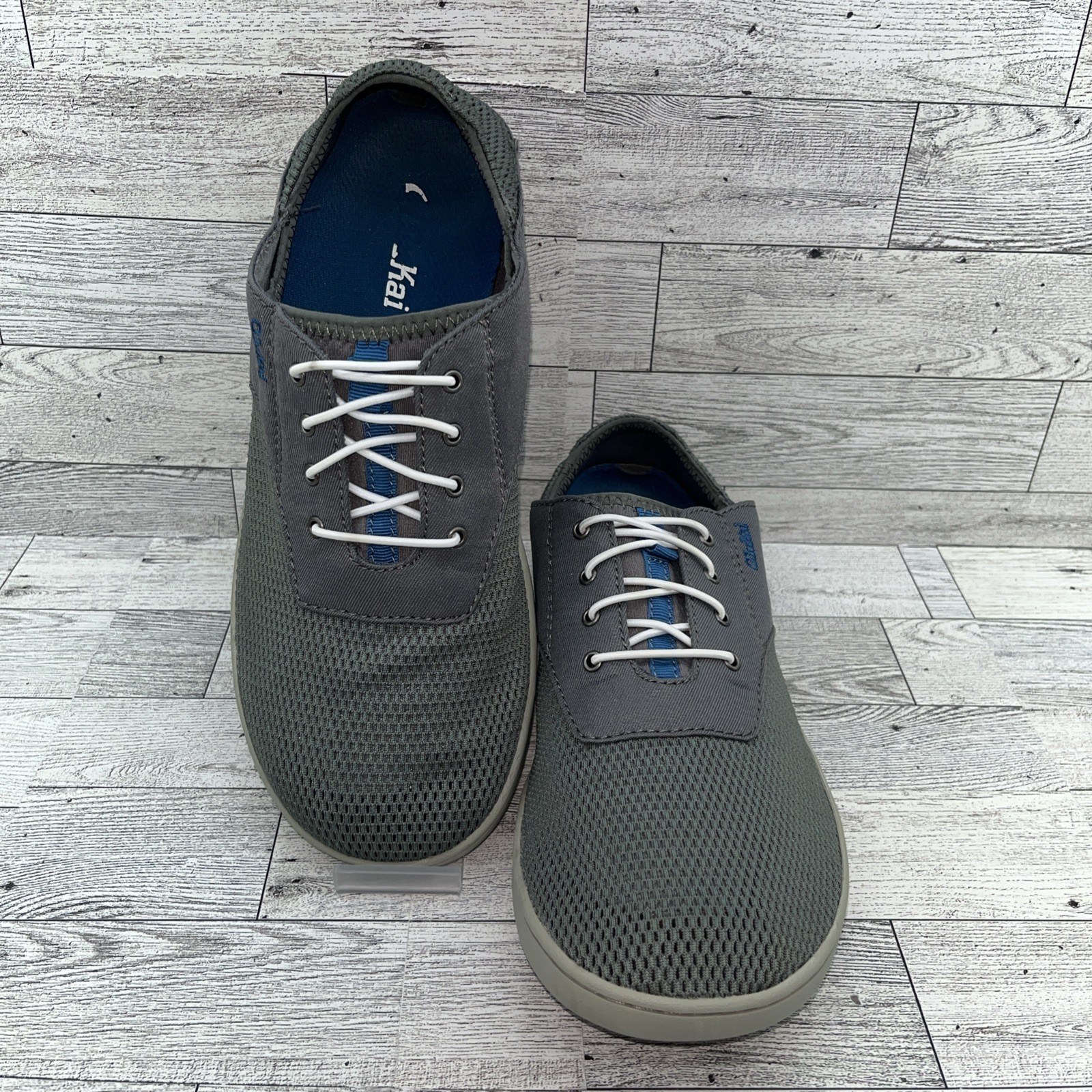 Olukai Nohea Moku Gray Sneaker Shoes Men Size 8