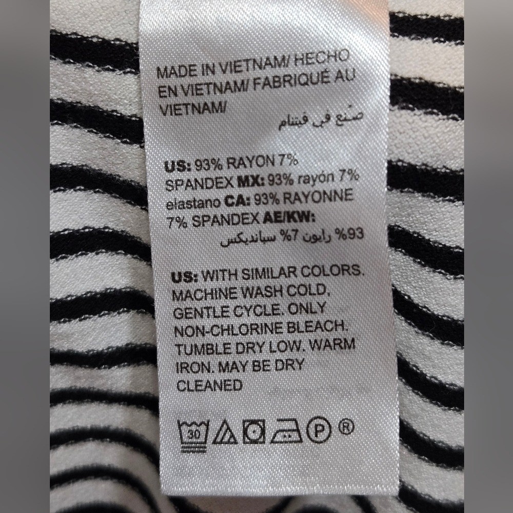 Chico’s Black and White Striped Tunic