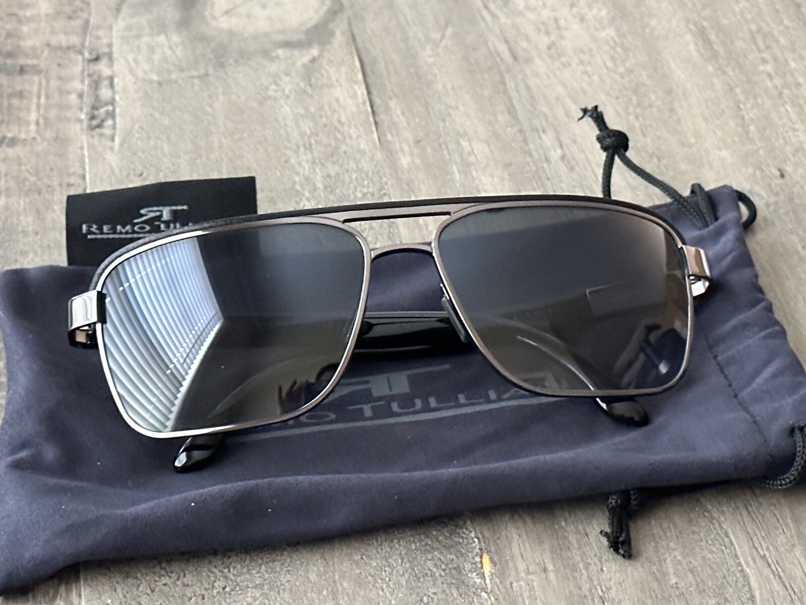 Remo Tulliani Men’s Envy VIS121 Rectangular Sunglasses – Measures 58, 15 & 135mm