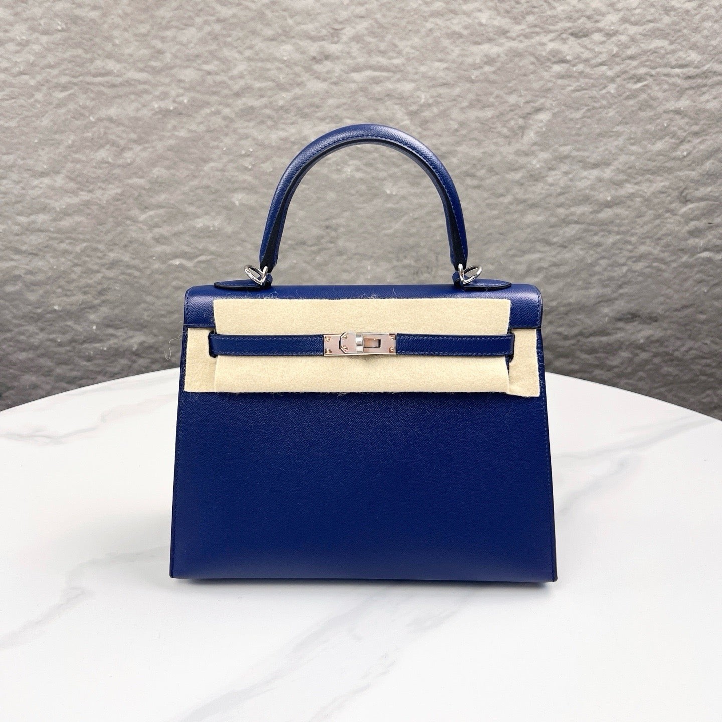 Hermes Kelly 25 73 Bleu Saphir Madame (mk103190)