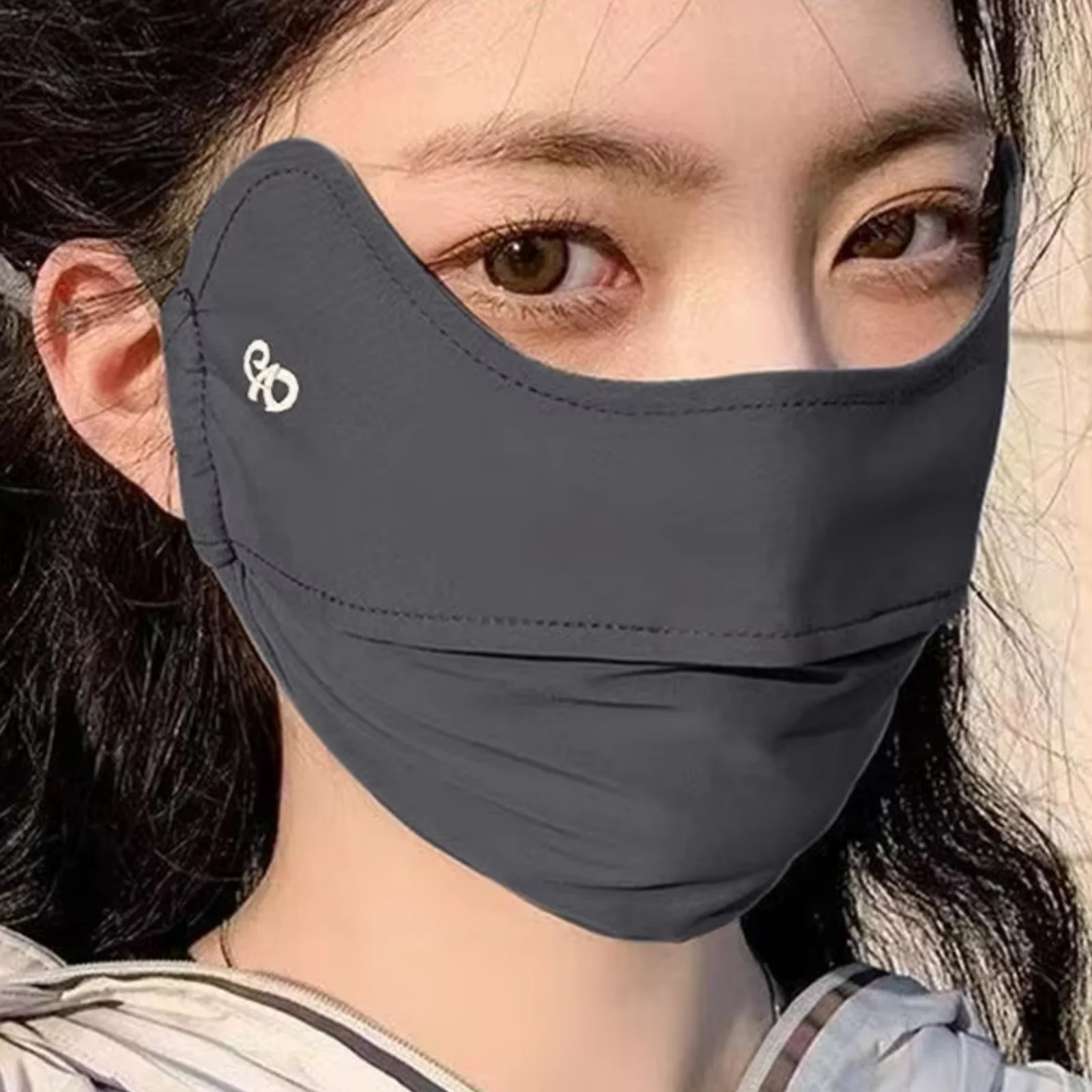 2025 NewThin Sunscreen Face Scarf Ice Silk Mask Summer Cover Veil Eye Protection