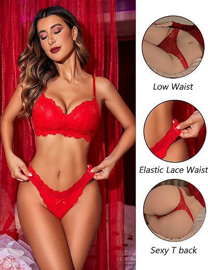 Women Sexy G-String Underwear Lace Panties Lingerie Thong Low Waist Intimates US