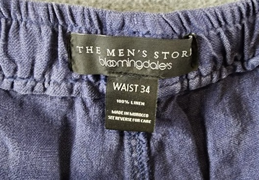 The Men’s Store at Bloomingdale’s Solid Linen 7″ Shorts Men’s 34 Navy Pull On