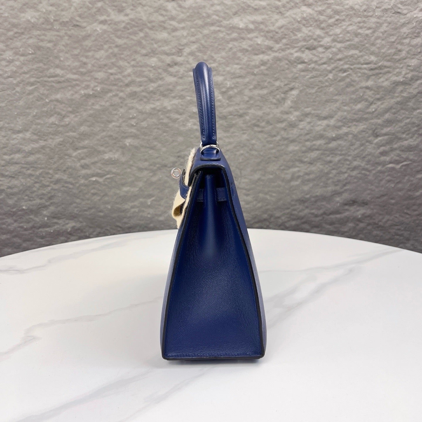 Hermes Kelly 25 73 Bleu Saphir Madame (mk103190)