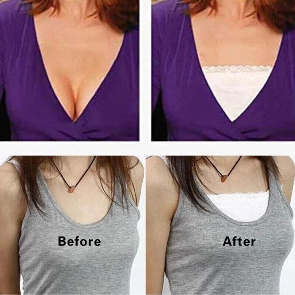 14Pack Women Lace Cami Clip-on Mock Camisole Overlay Modesty Panel Fashion Gift