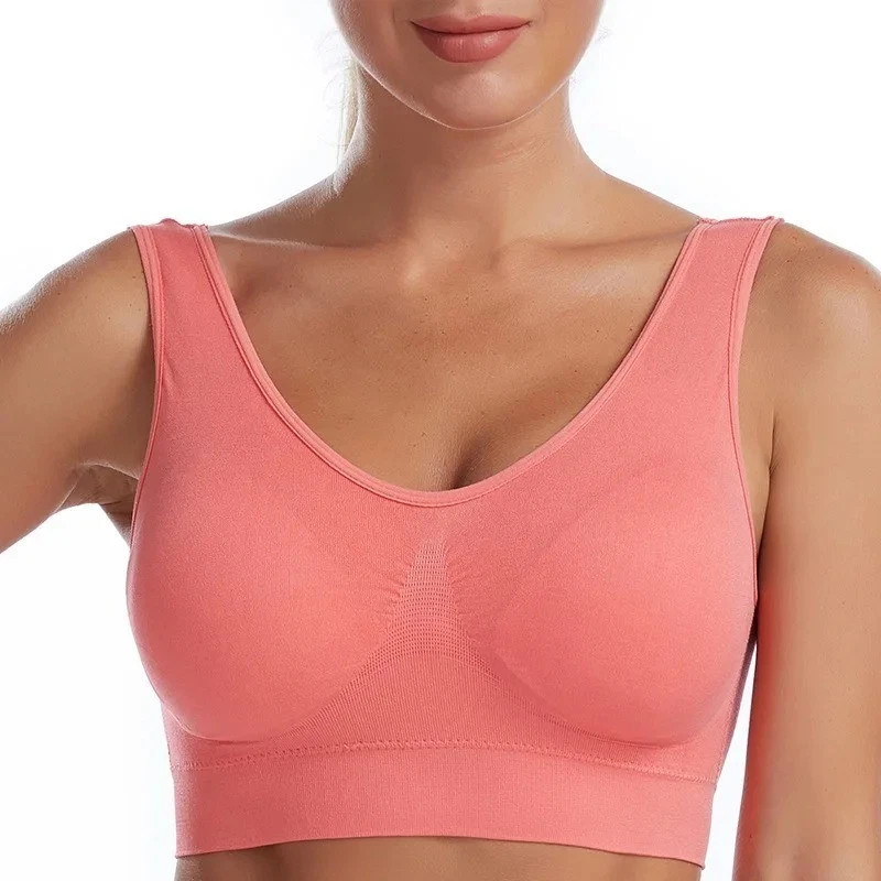 Women s Plus Size Seamless Bra S-7XL Wireless Non Wired Adjustable Sports Yoga