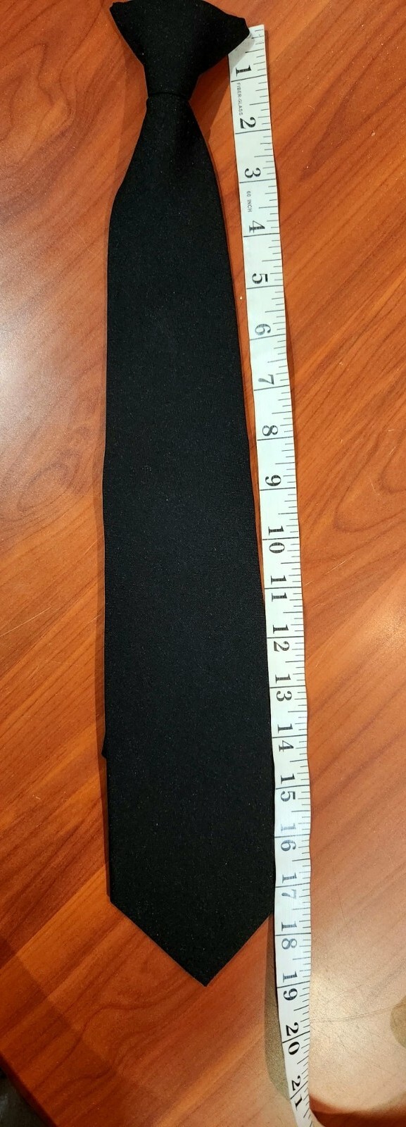 Black Clip on pre-made necktie