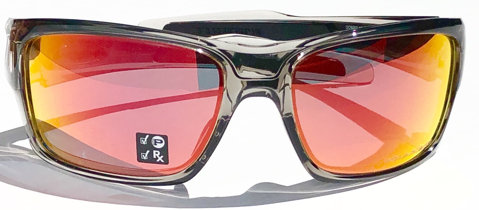 NEW Oakley TURBINE Grey Smoke POLARIZED PRIZM Ruby Iridium Sunglass 9263-57