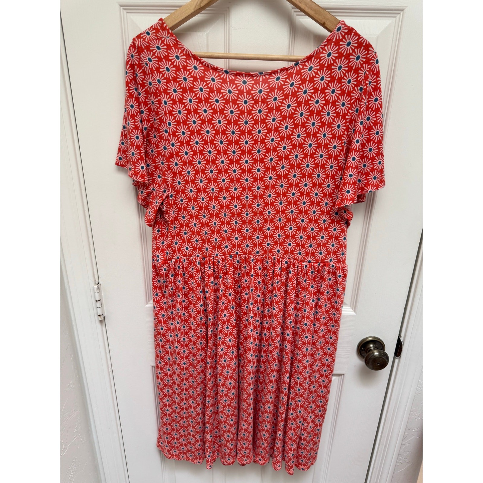 Torrid Skater Silouhette Sunny Days Nasturtium Soft Knit Dress Size 1 (1X,14/16)