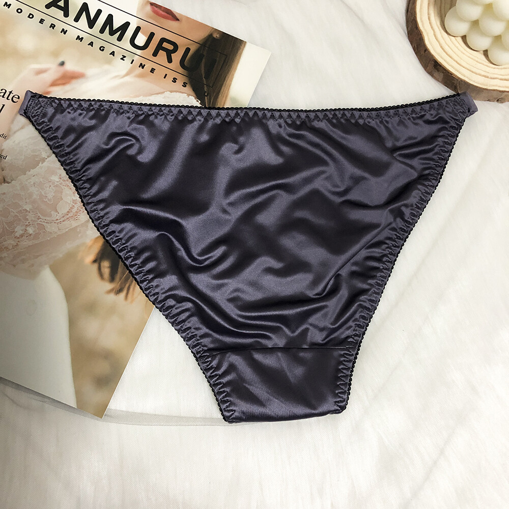 5 Pcs Lot Womens Sexy Silky Satin Panties Briefs String Bikinis Lingeries Undies