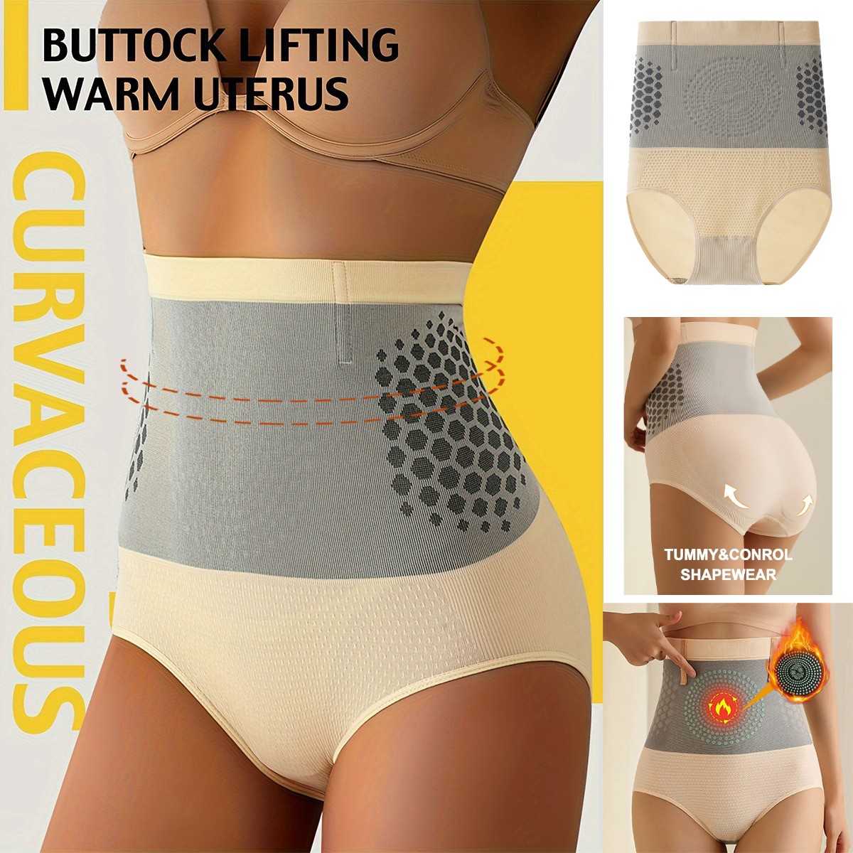 Fat Burning Yoga Pants 4 in 1 Micro Particle Sculpting Shorts Shaping Underwear