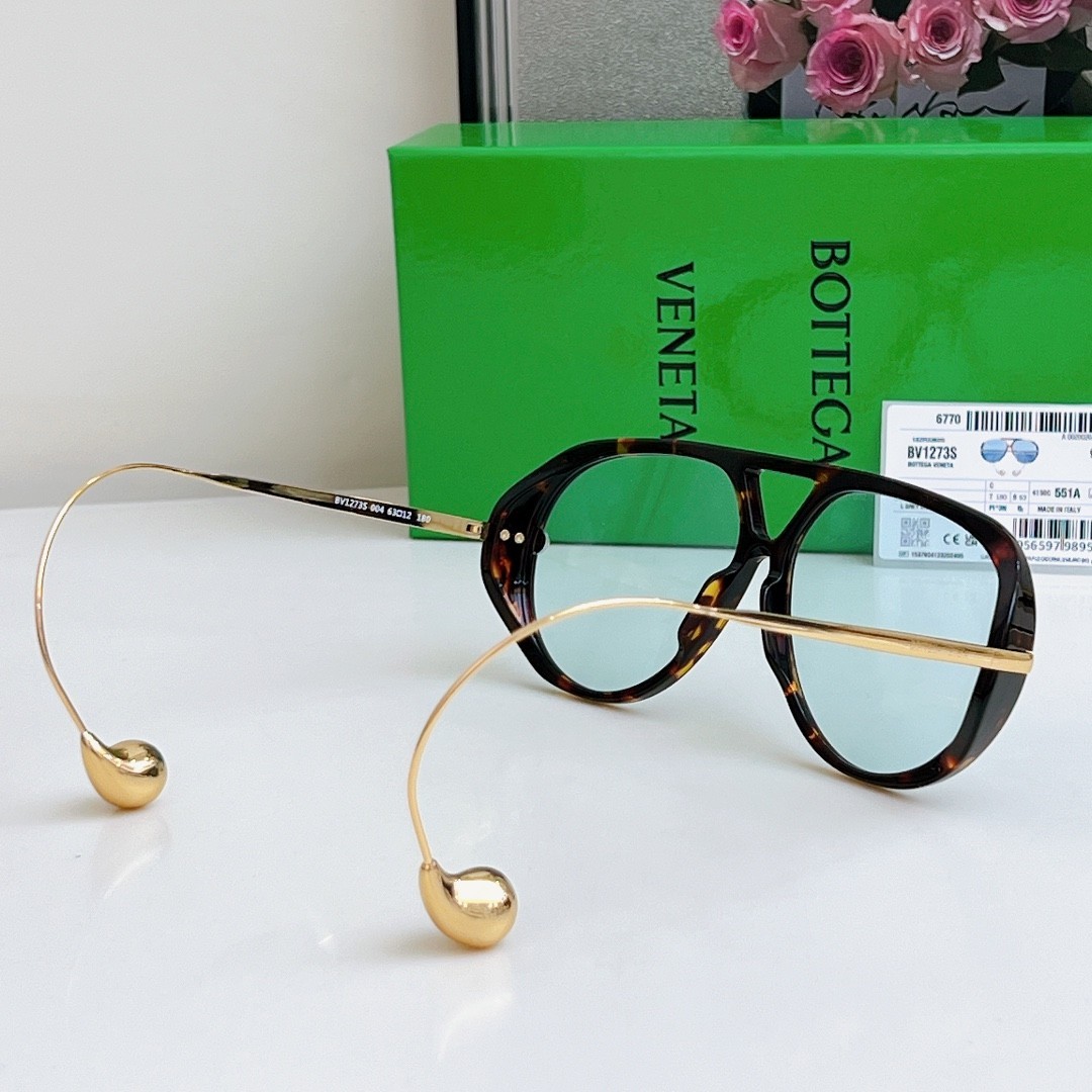 Bottega Veneta BV1273 Women’s Sunglasses Tortoiseshell Frame Blue Lens 63MM
