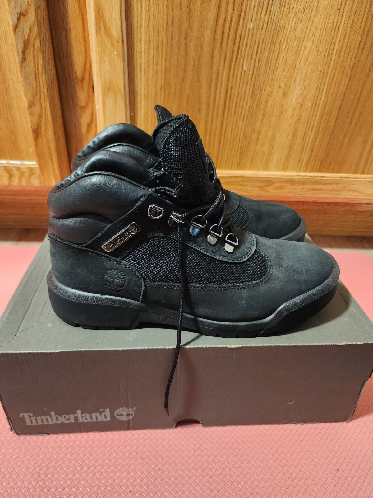 Timberland Field Boot Black Nubuck GS SZ 8
