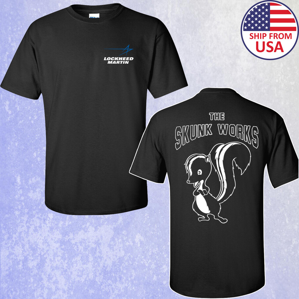 Lockheed Martin Skunk Works Men’s Black T-shirt Size S-5XL