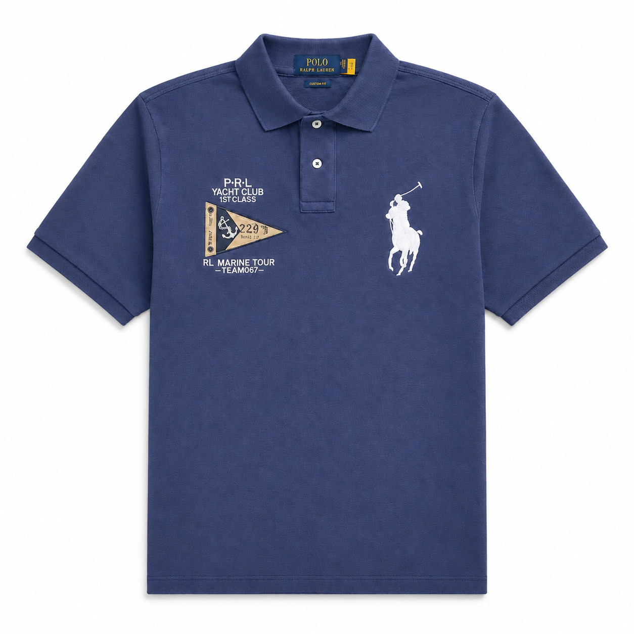 Polo Ralph Lauren Men’s Custom Fit Polo Shirt Size S Navy Blue Yacht Club