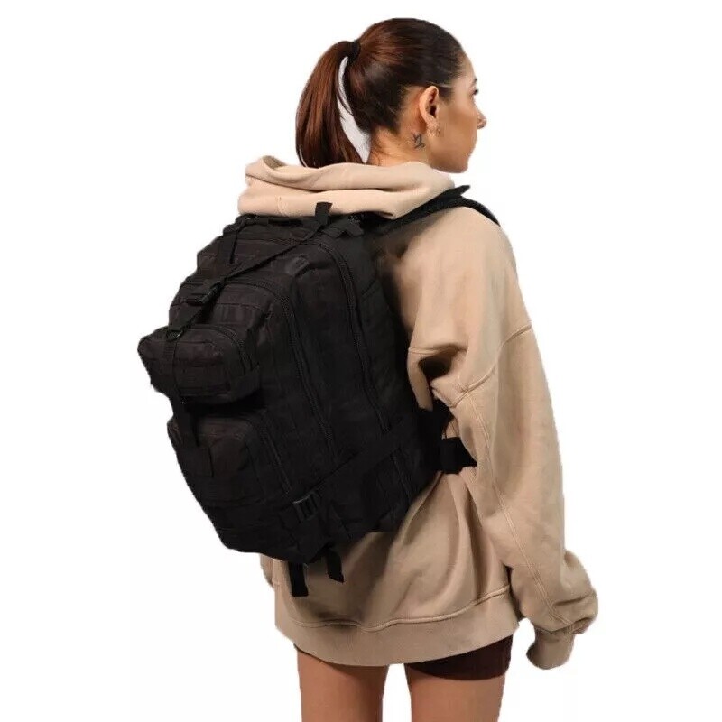 30L Outdoor Military Black Tactical Rucksack Backpack Camping Hiking Travel Bag
