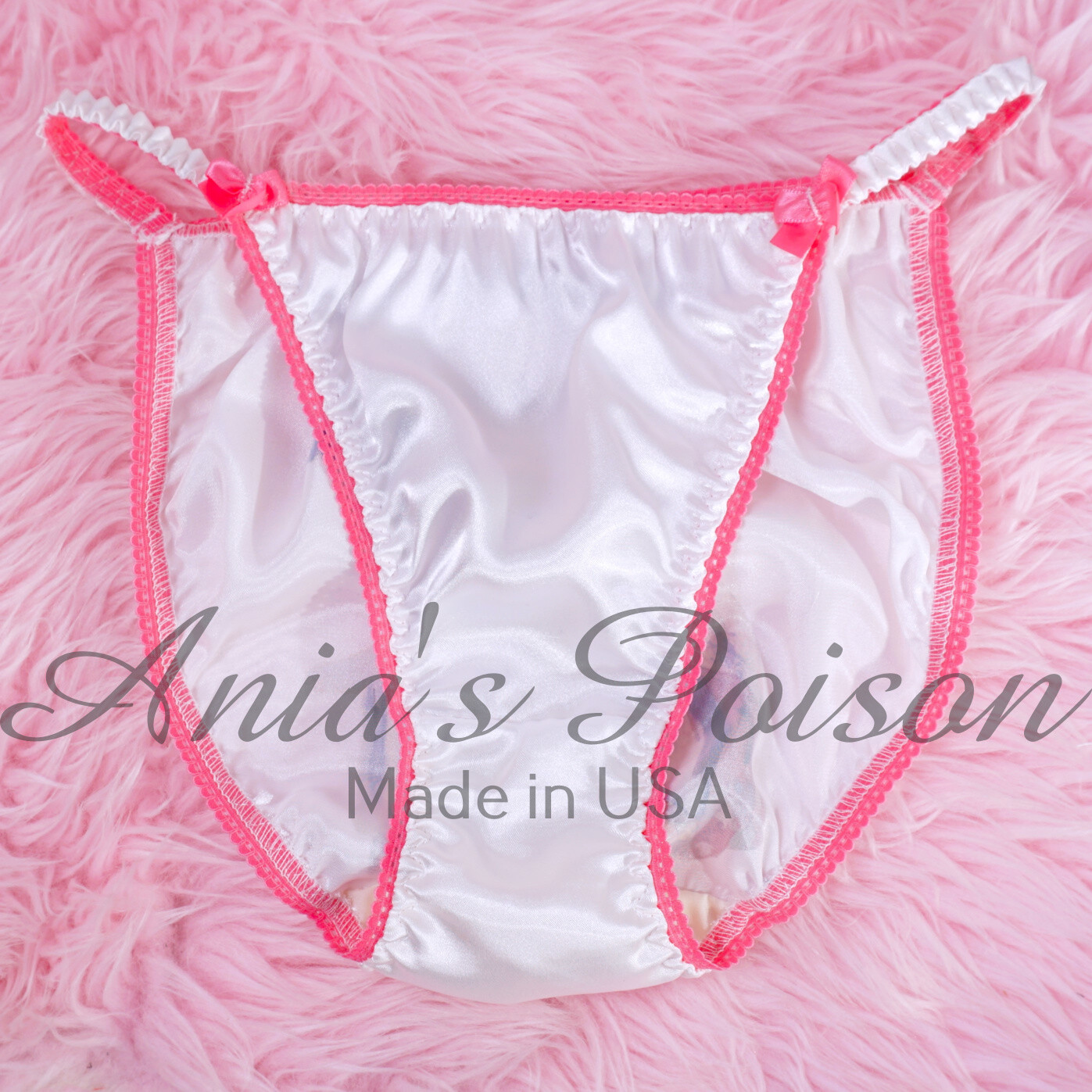 Valentines Satin Sissy DUCHESS Cut Pinup Humiliation prints bikini panties