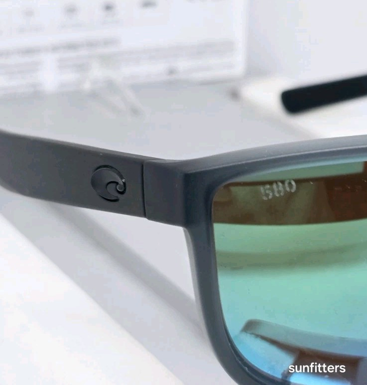 COSTA DEL MAR smoke crystal/green mirror RINCONDO polarized 580G sunglasses NEW!