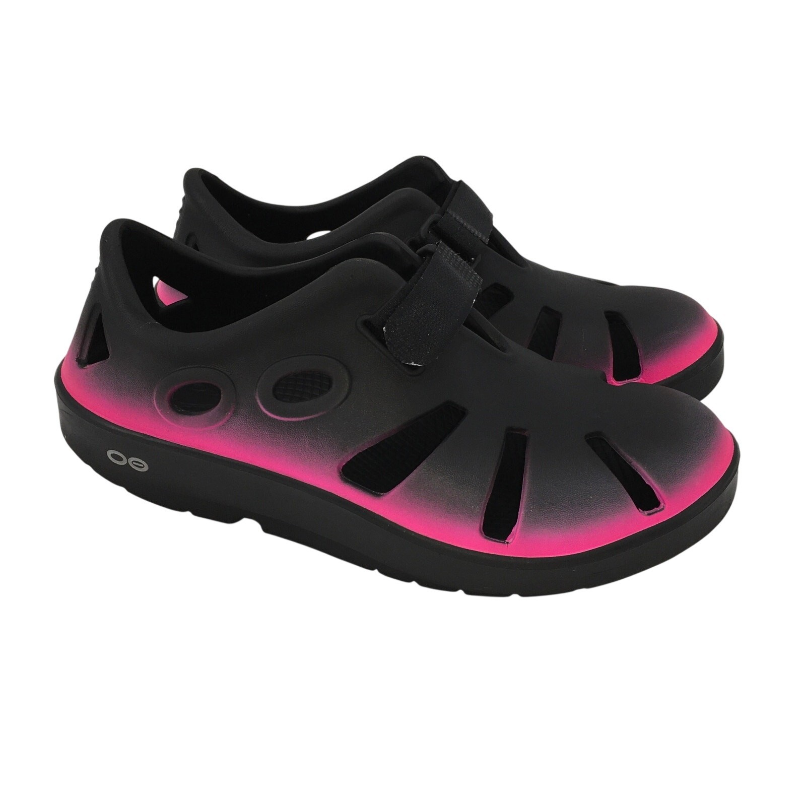 Oofos Oocandoo Lightweight Recovery Shoe Sandals W 8 M 6 Black Pink Gorpcore